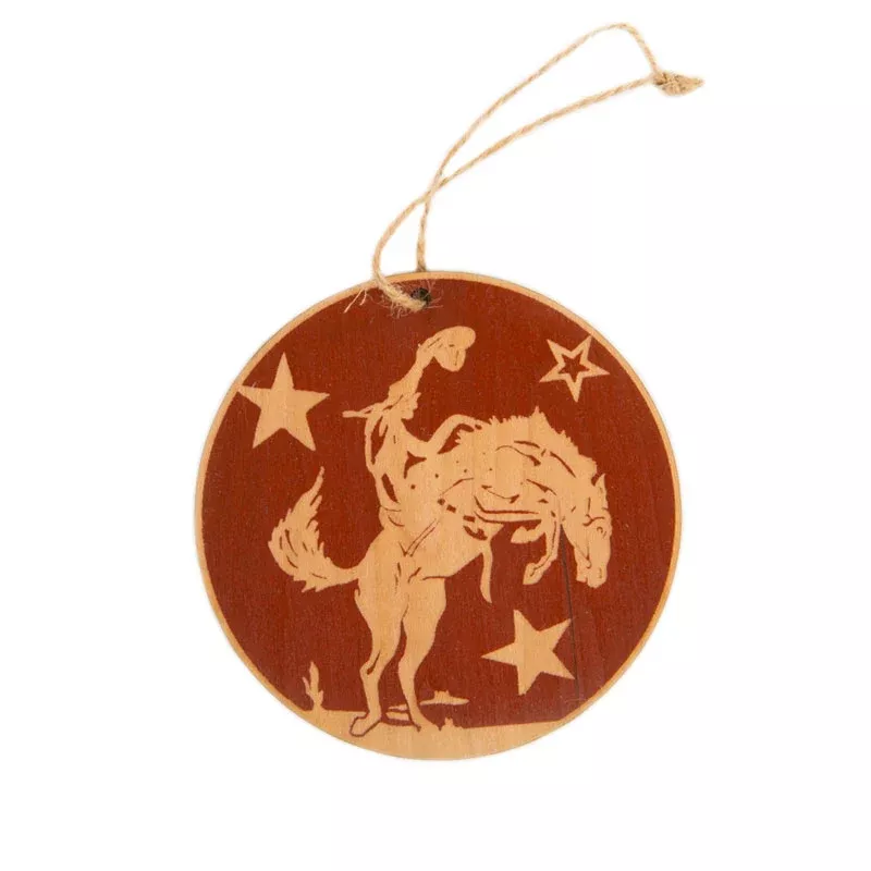 Bronco Wooden Ornament