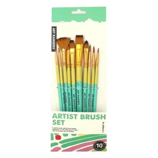 Brush set 10 pcs mix, nylon BR6510-1 ART RANGERS