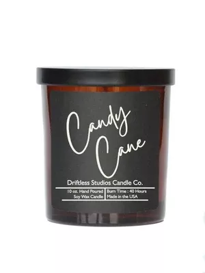 Candy Cane Soy Wax Candles - 10oz Jar - Christmas Decor