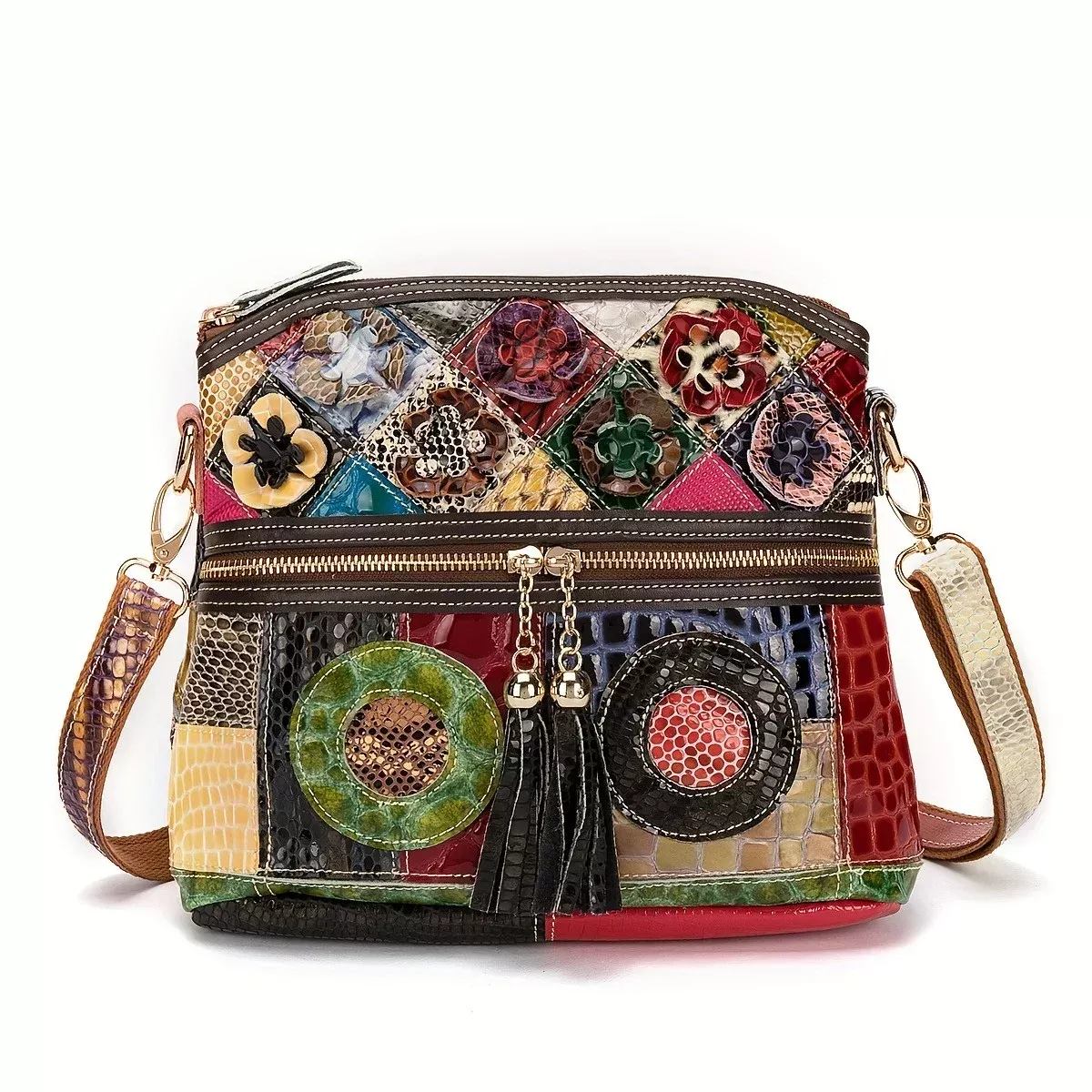 Casual Multi Color Messenger Bag