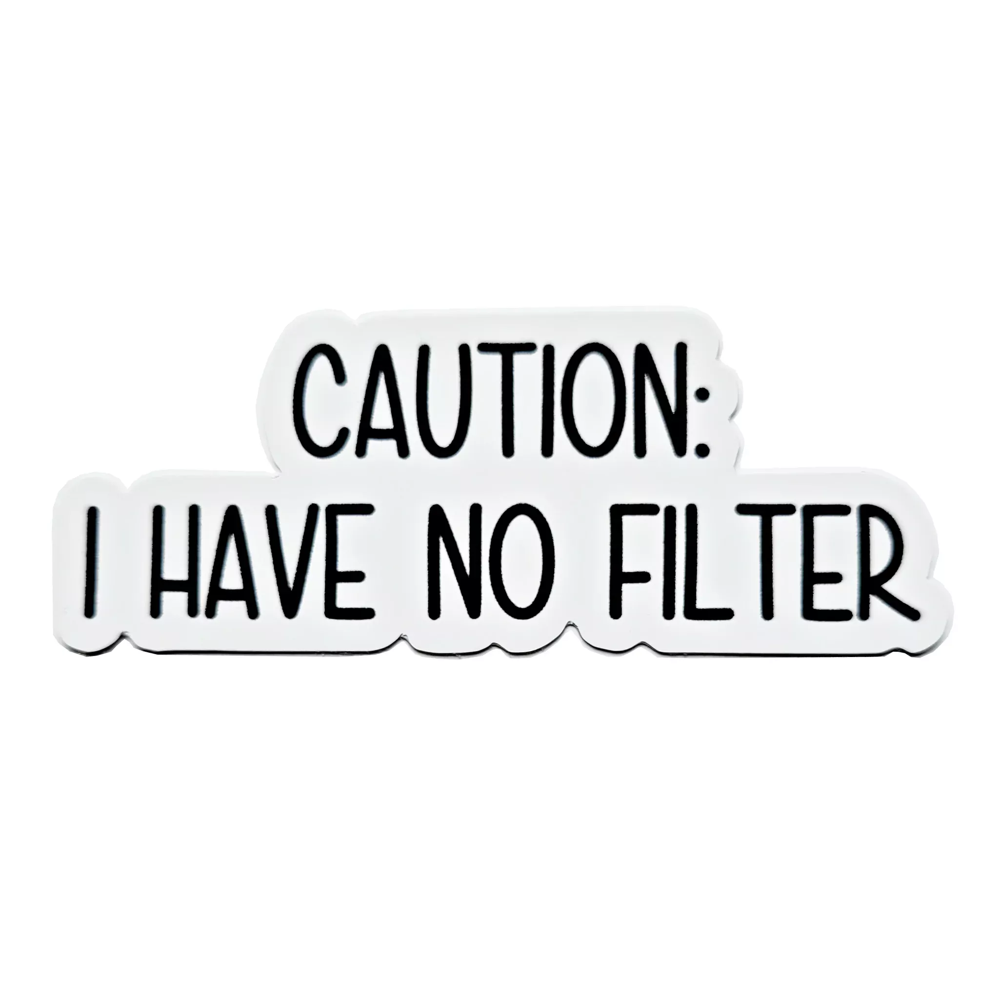Caution No Filter Vinyl Sticker