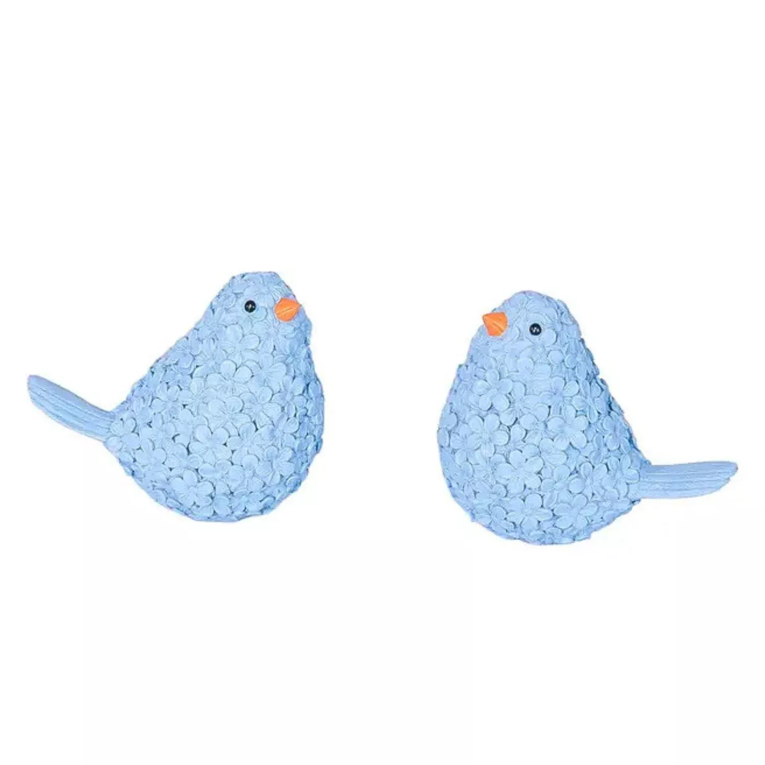 Charming Blue Floral Bird, Set of 2