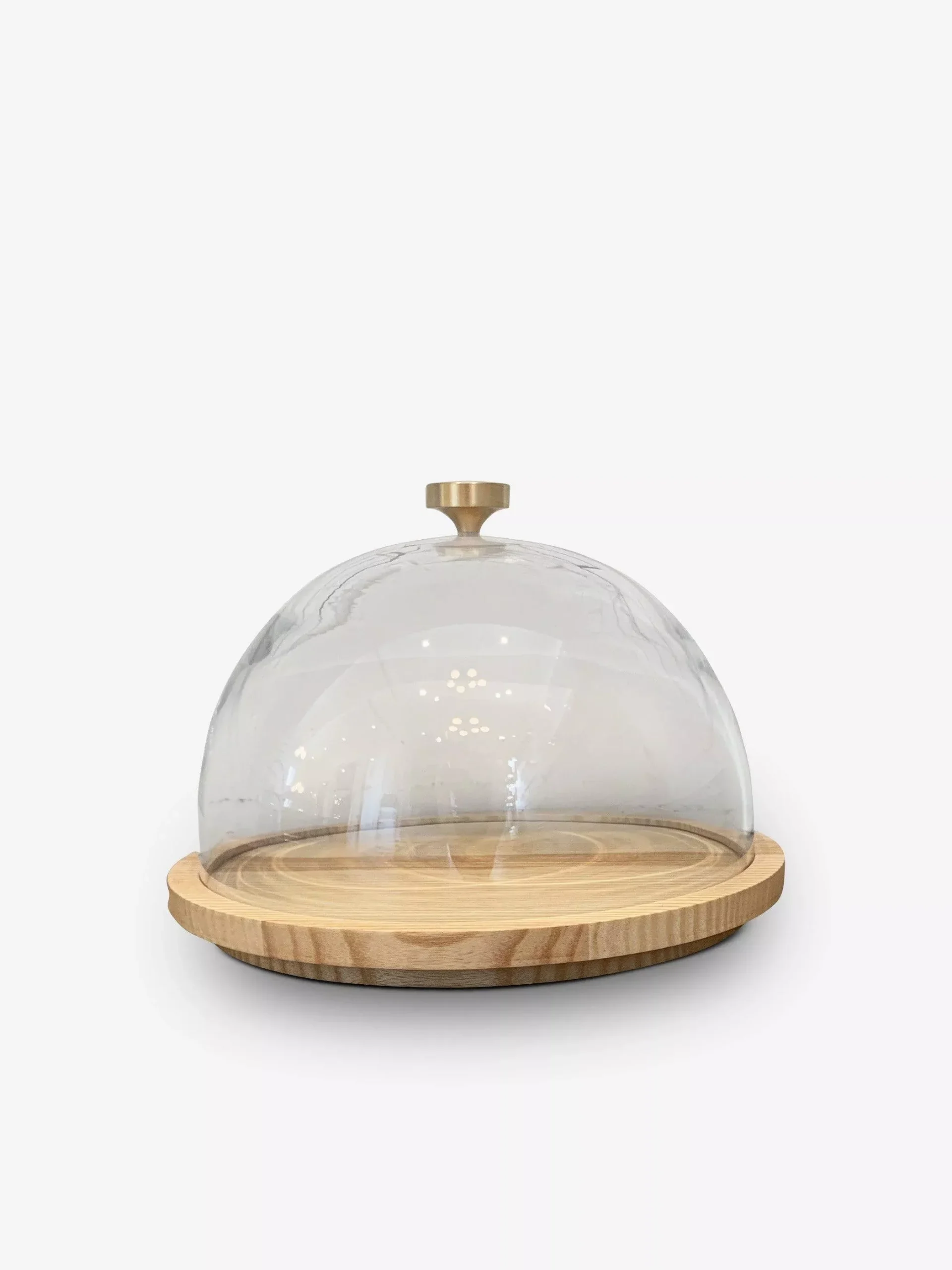 Cheesedome in Walnut with Crystal Dome