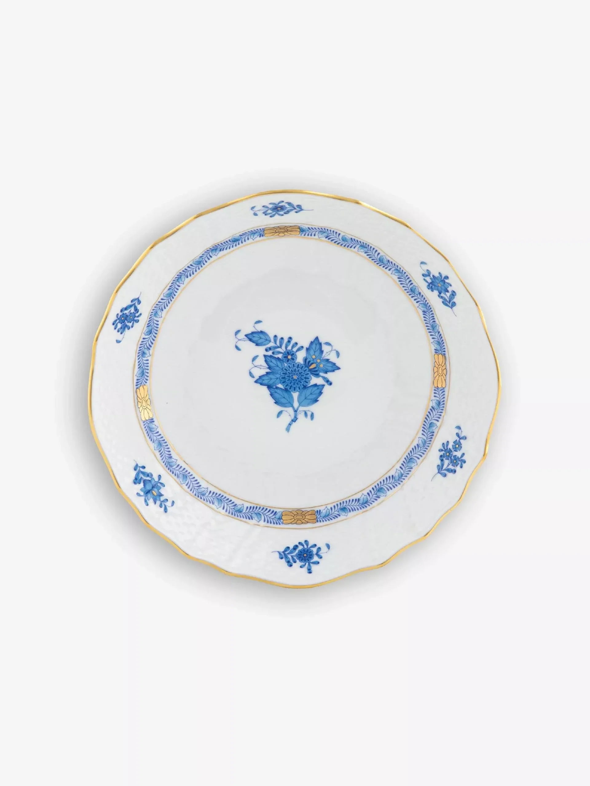 Chinese Bouquet Blue Dinner Bowl