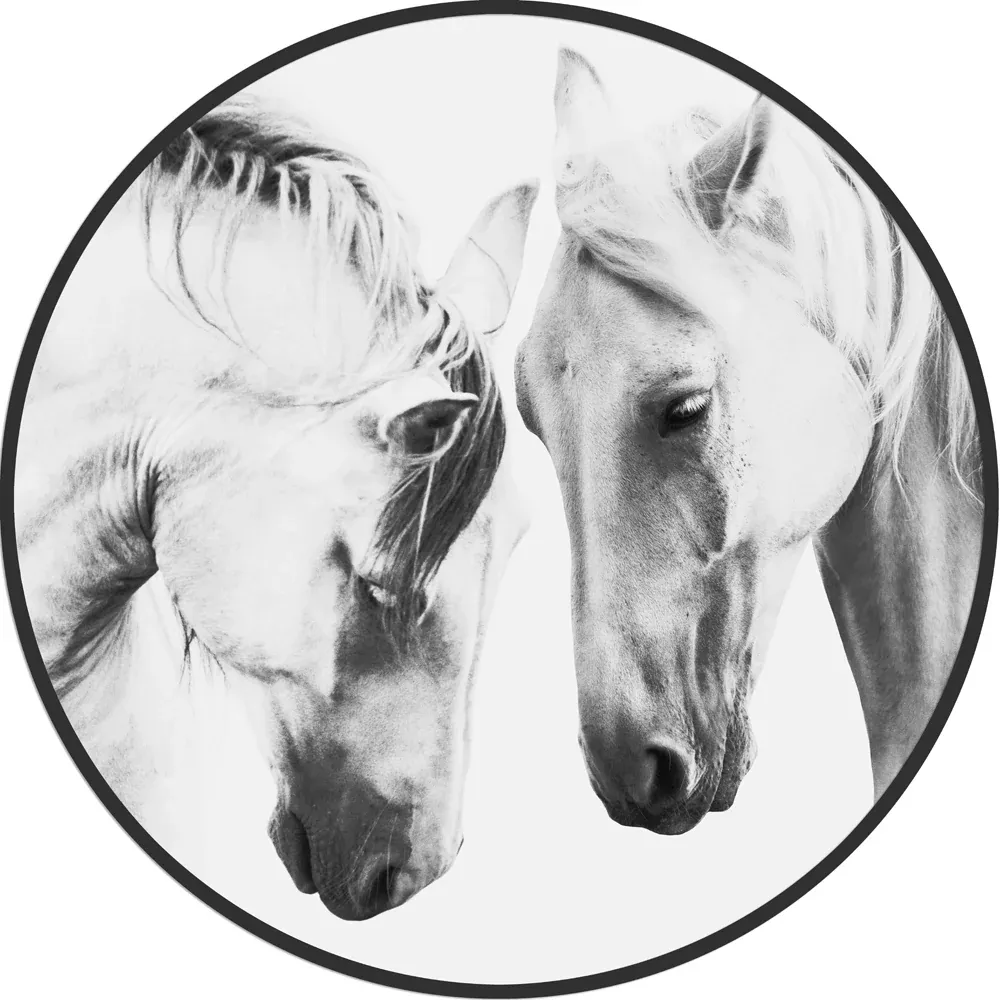 Circular (Round) Wall Art/ Wall Decor - Mustang