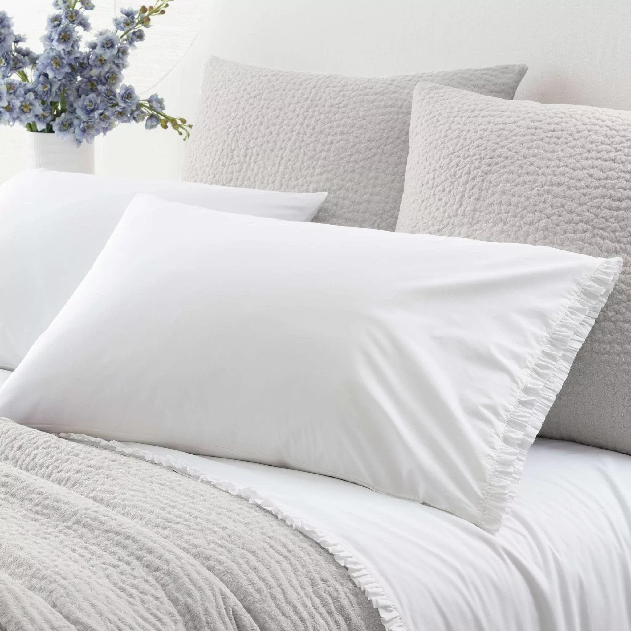 Classic Ruffle White Pillowcases (Pair)