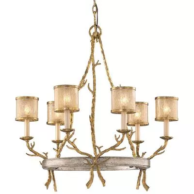 Corbett Lighting - Parc Royale 6-Light Chandelier - 66-06-VGL/SSL
