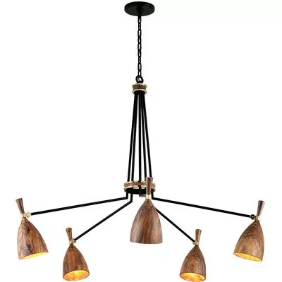 Corbett Lighting - Utopia 5-Light Chandelier - 280-05-SBK