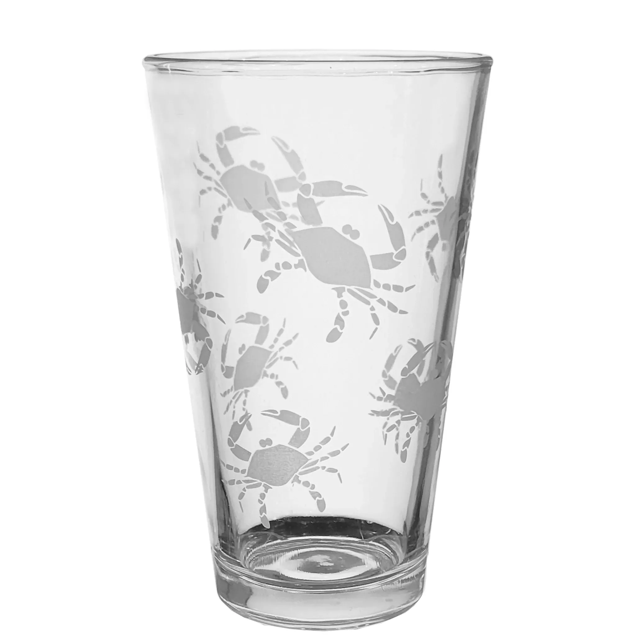 Crab Etched Pint Glass (Tumbler)