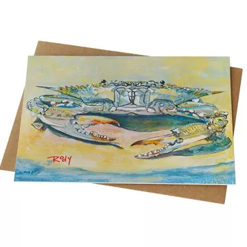 Crab On Da Beach Note Card
