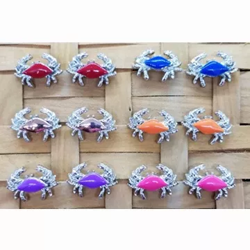 Crab Post Earrings in 6 Colors
