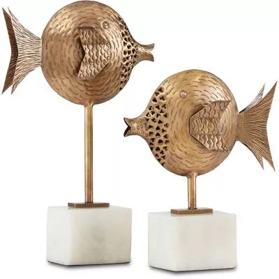 Currey & Co. - Cici Brass Fish Set of 2 - 1200-0513