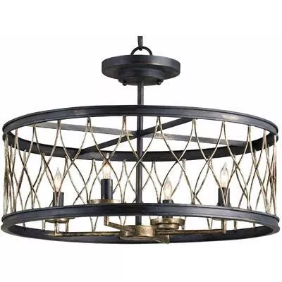 Currey & Co. - Crisscross Black Pendant - 9902