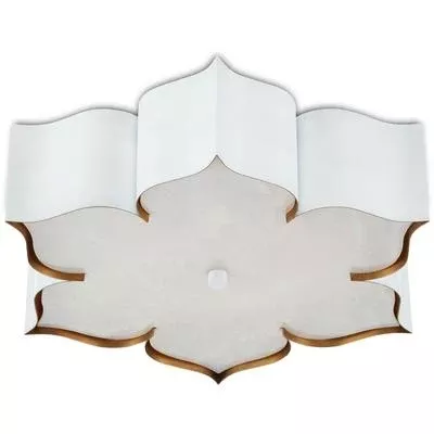 Currey & Co. - Grand Lotus White Flush Mount - 9999-0059