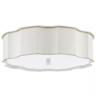 Currey & Co. - Wexford White Flush Mount - 9999-0067