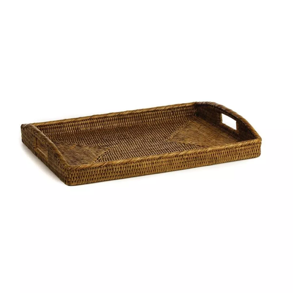 Dark Brown Rattan Tray