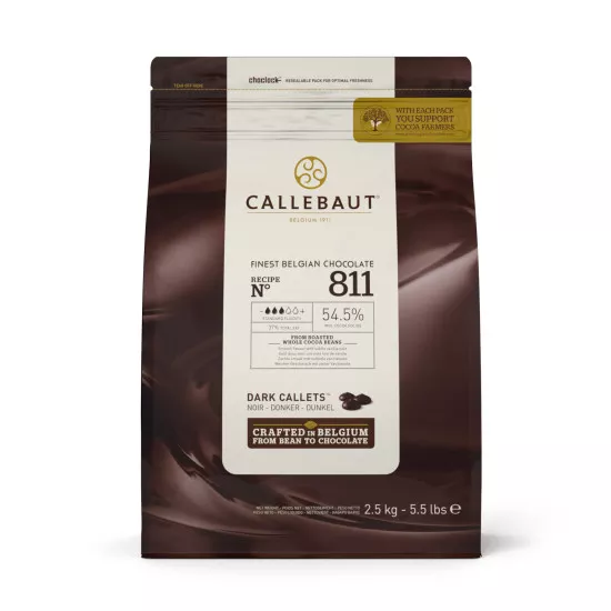 Dark chocolate Callebaut 54.5% 2.5kg