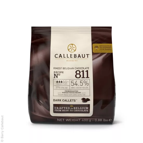 Dark chocolate Callebaut 811 54.5% 0,4kg