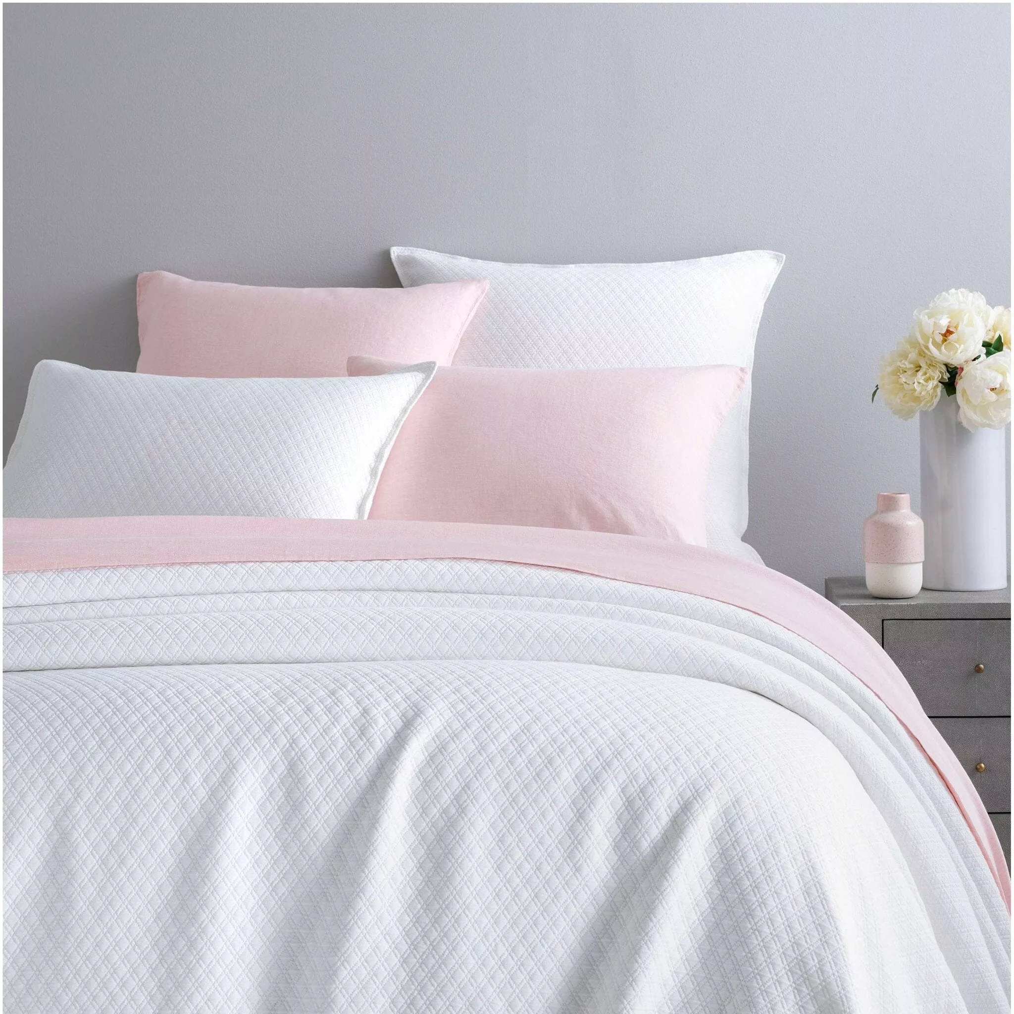 Diamond White Matelasse Coverlet