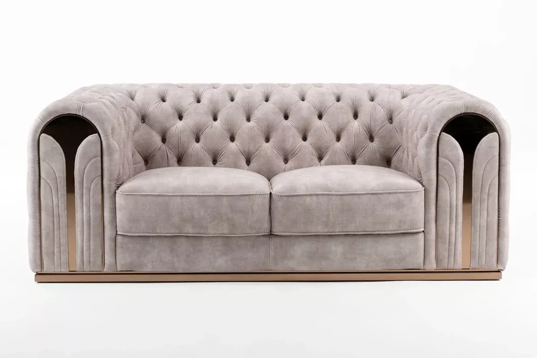 Divani Casa Dosie Transitional Loveseat