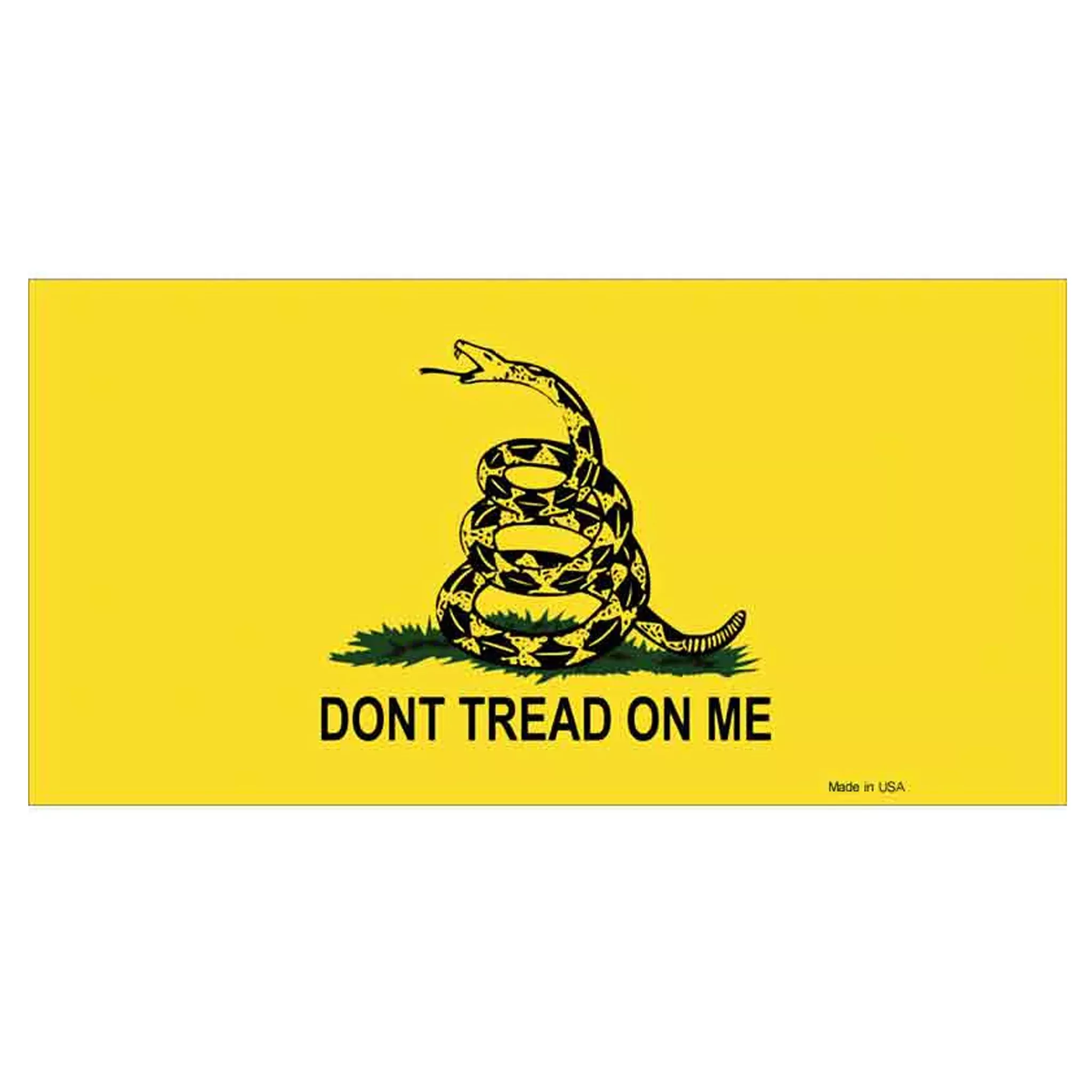 Don't Tread On Me Yellow Sticker