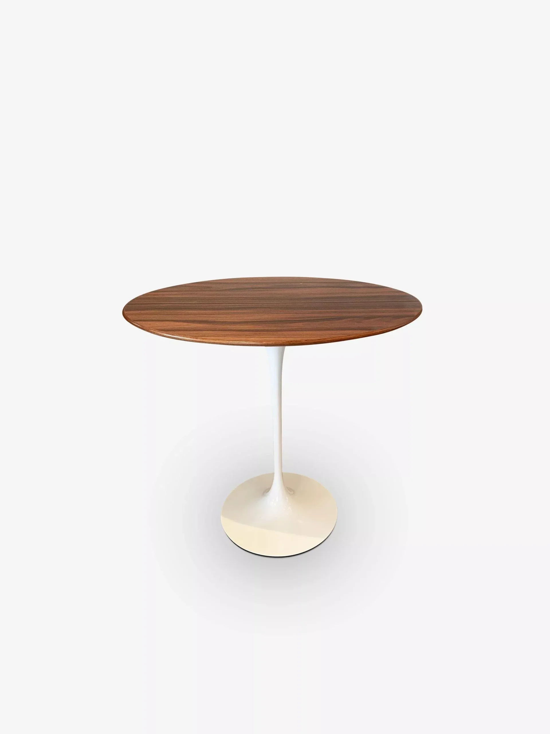 Eero Saarinen Oval Side Table with Rosewood & White Base