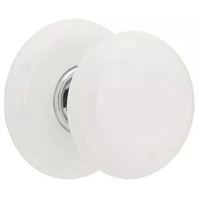Emtek - Porcelain Dummy Knob Set with Ice White Knob & Porcelain Rosette - 8003IW