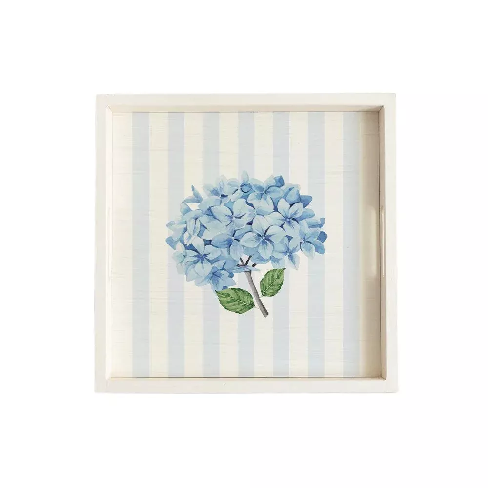 Endless Summer Hydrangea Wooden Serving Tray