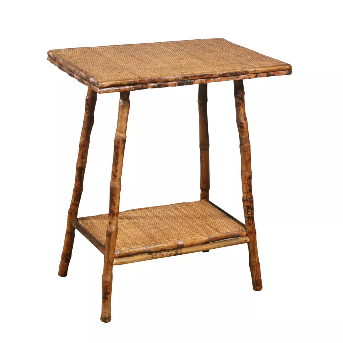 English Bamboo Side Table - Rectangle