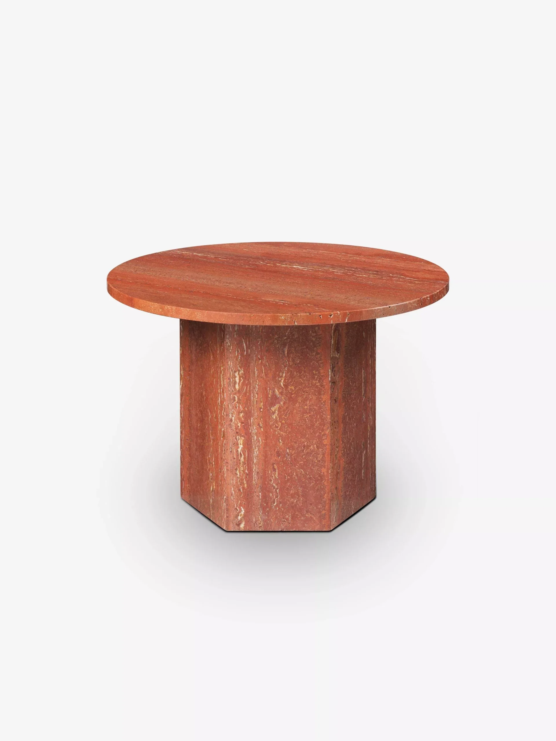 Epic 24" Coffee Table in Red Travertine