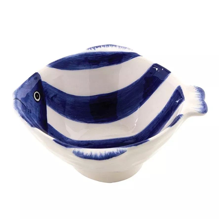 Fish Bowl - Nautical Dolomite Dish for Snacks or Decor