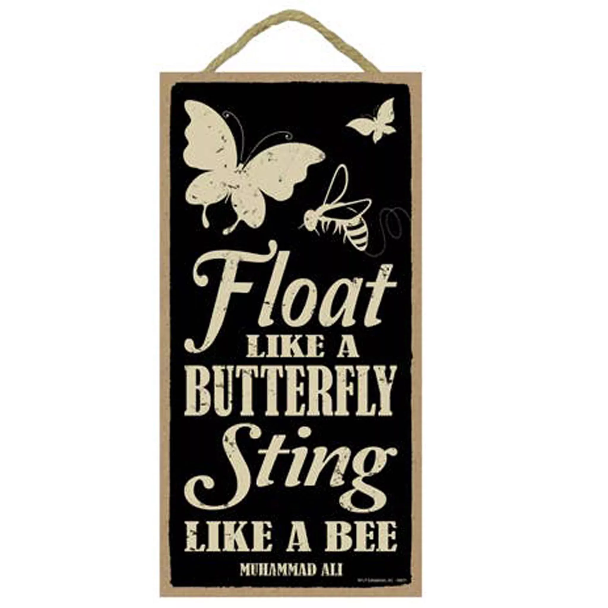 Float Like A Butterfly Muhammad Ali Wood Sign