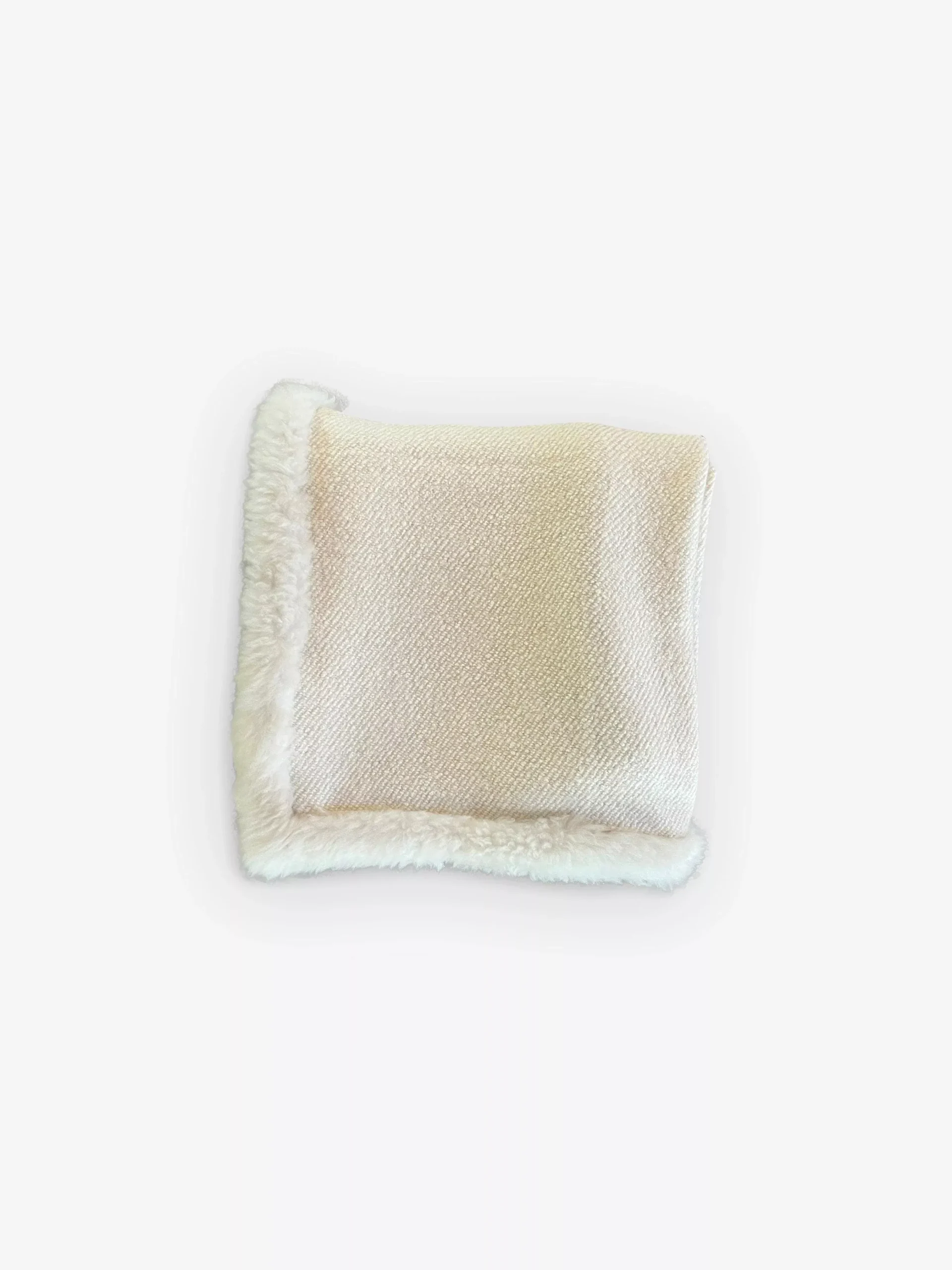 Fur Plaid Edge with Shearling Throw