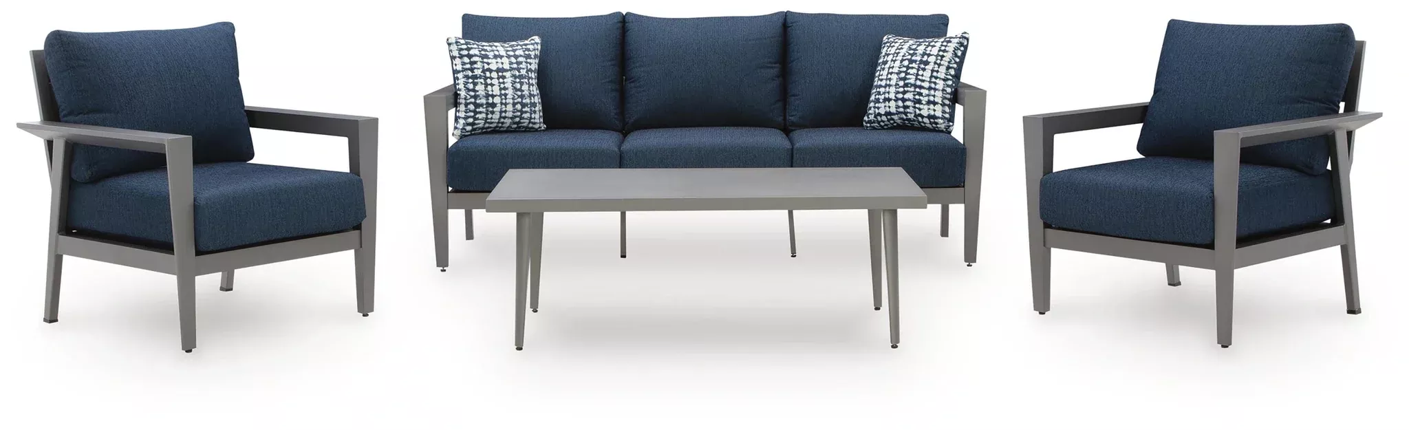 Gali Outdoor Sofa/Chairs/Table Set (Set of 4)