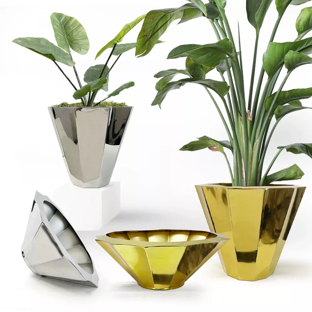 Geometric Floor Planter Bowl
