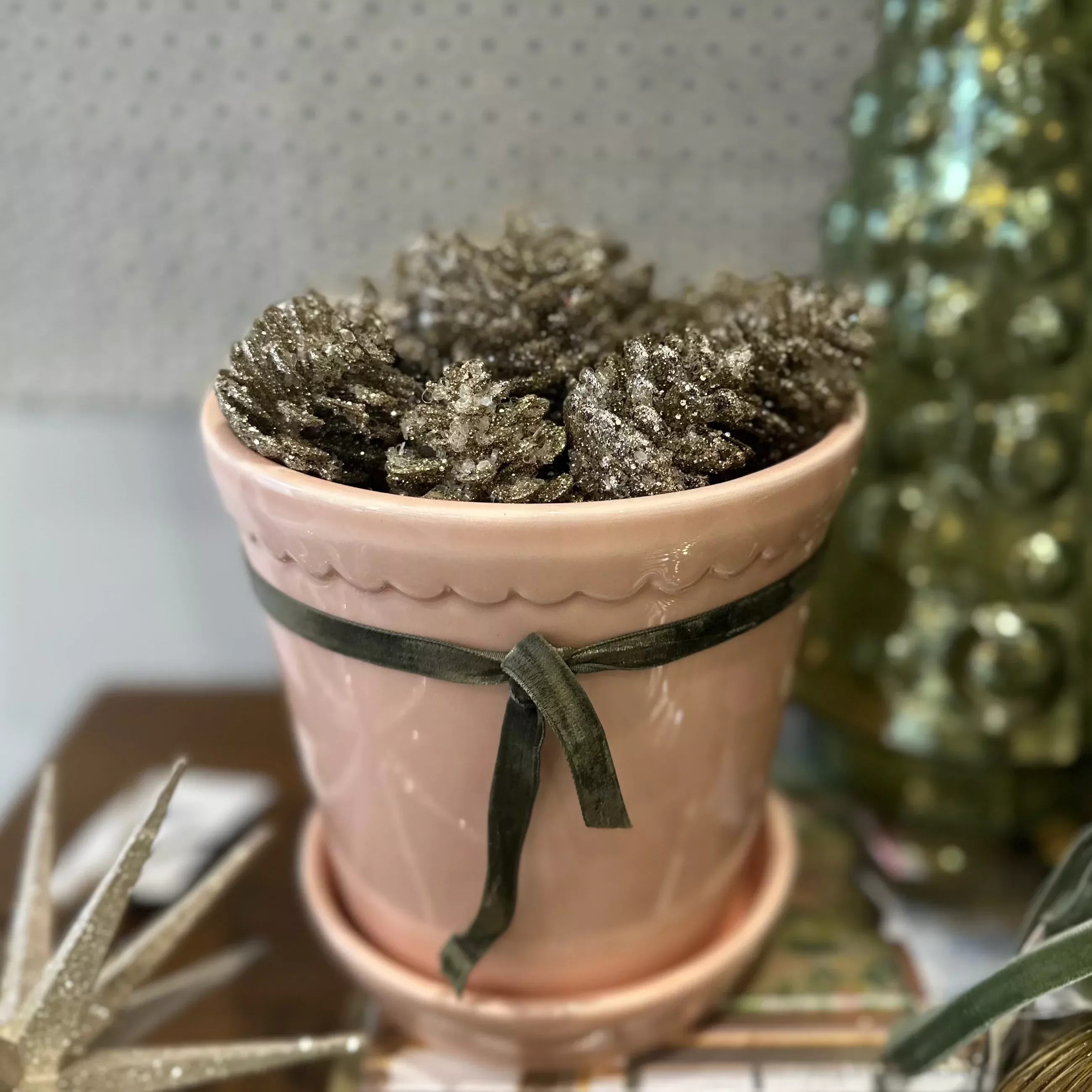 Glittered Pinecones - 24