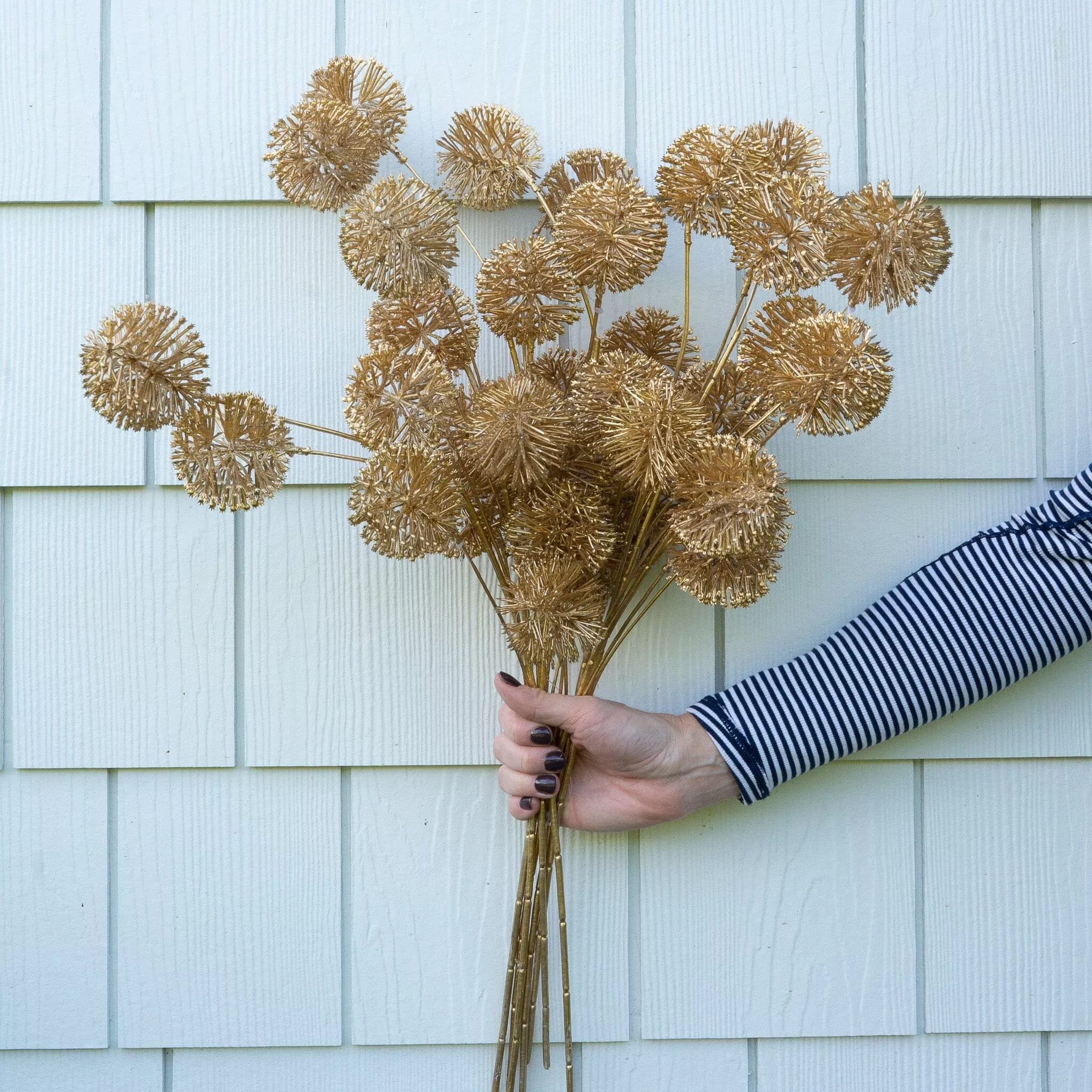 Gold Glittered Ball Stem- 26"
