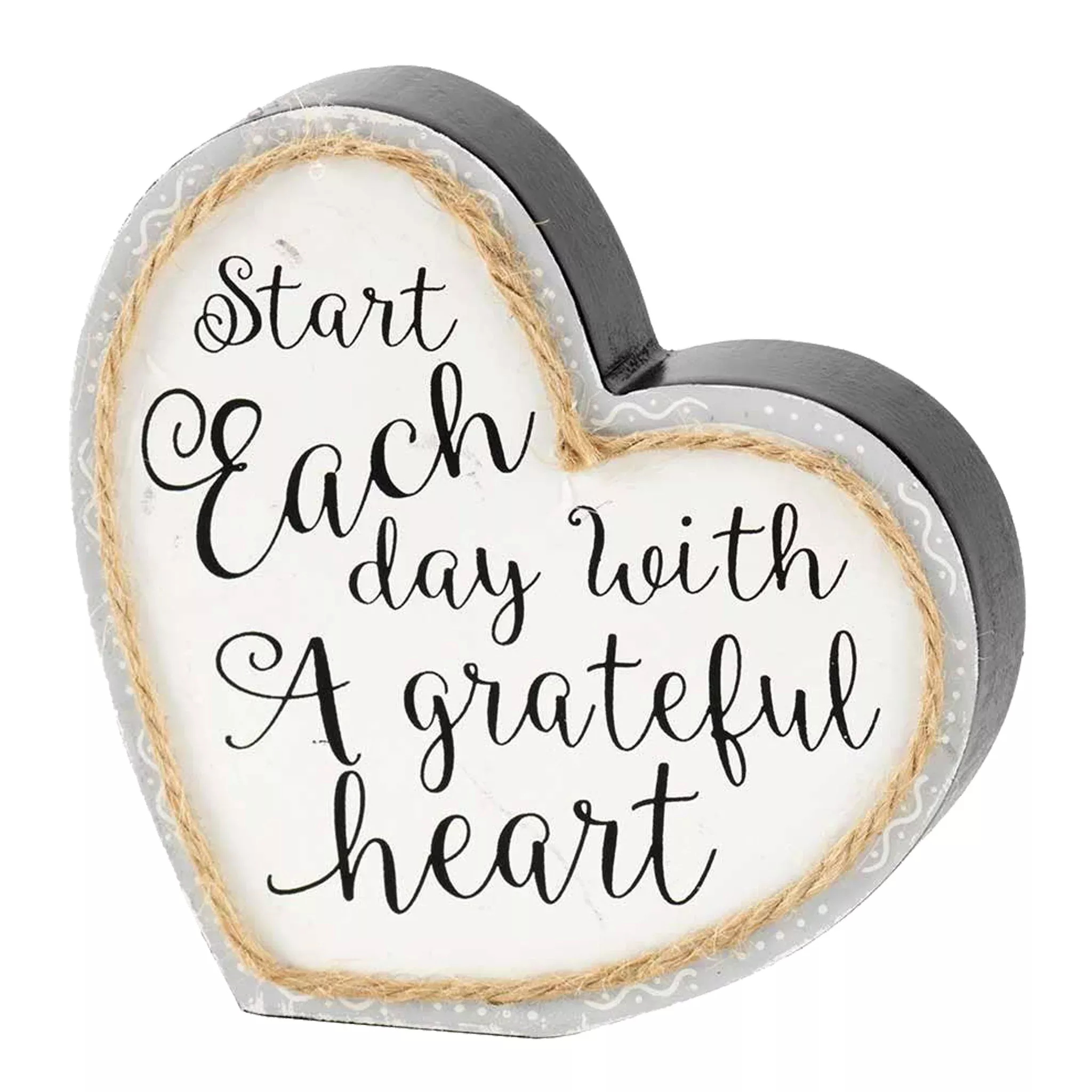 Grateful Heart Tabletop Wood Block