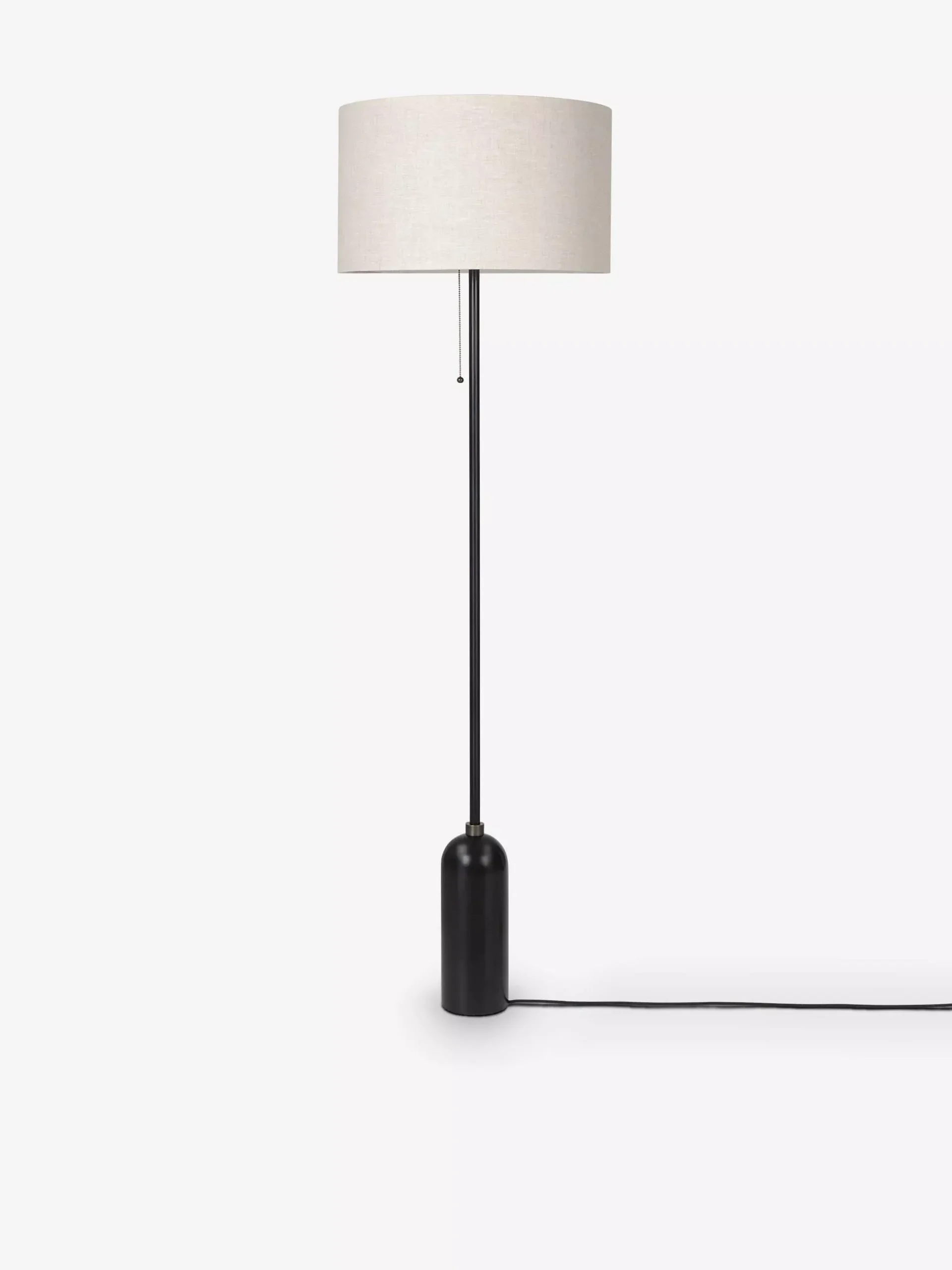 Gravity Floor Lamp in Blackened Steel