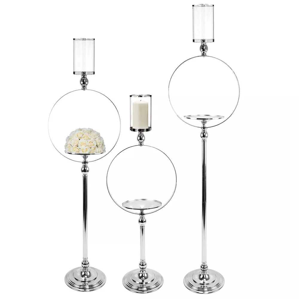 Halo Floor Candle Flower Stand