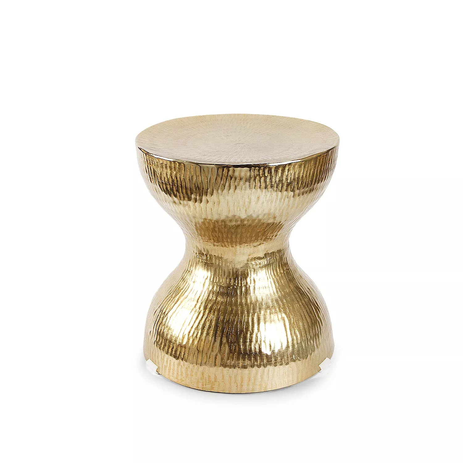 Hammered Aluminum Side Table (Gold)