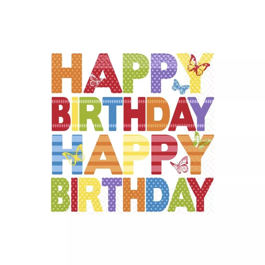 Happy Birthday Luncheon Napkins