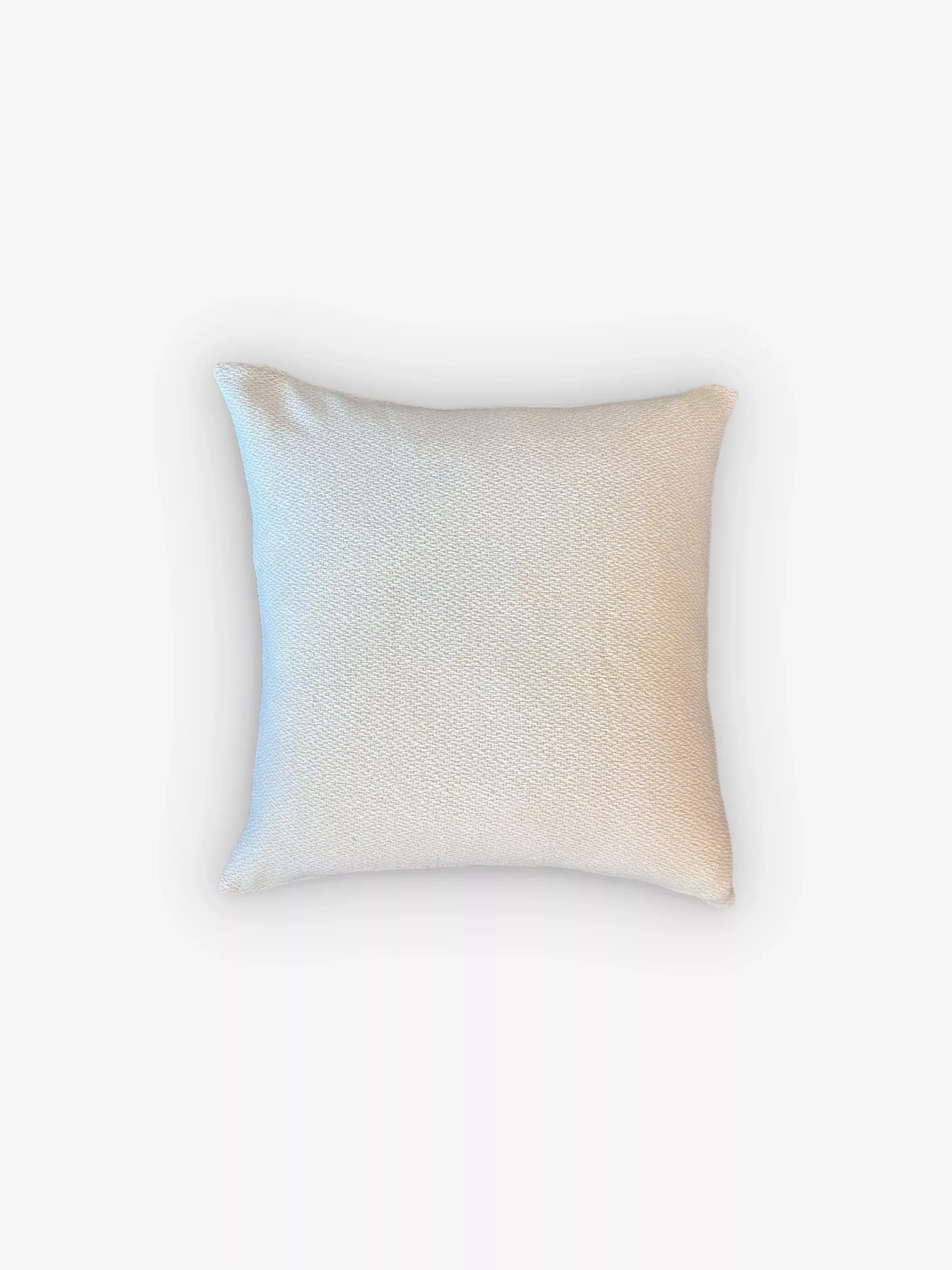 Hera Off White Edge Pillow in Merino Wool Silk Blend