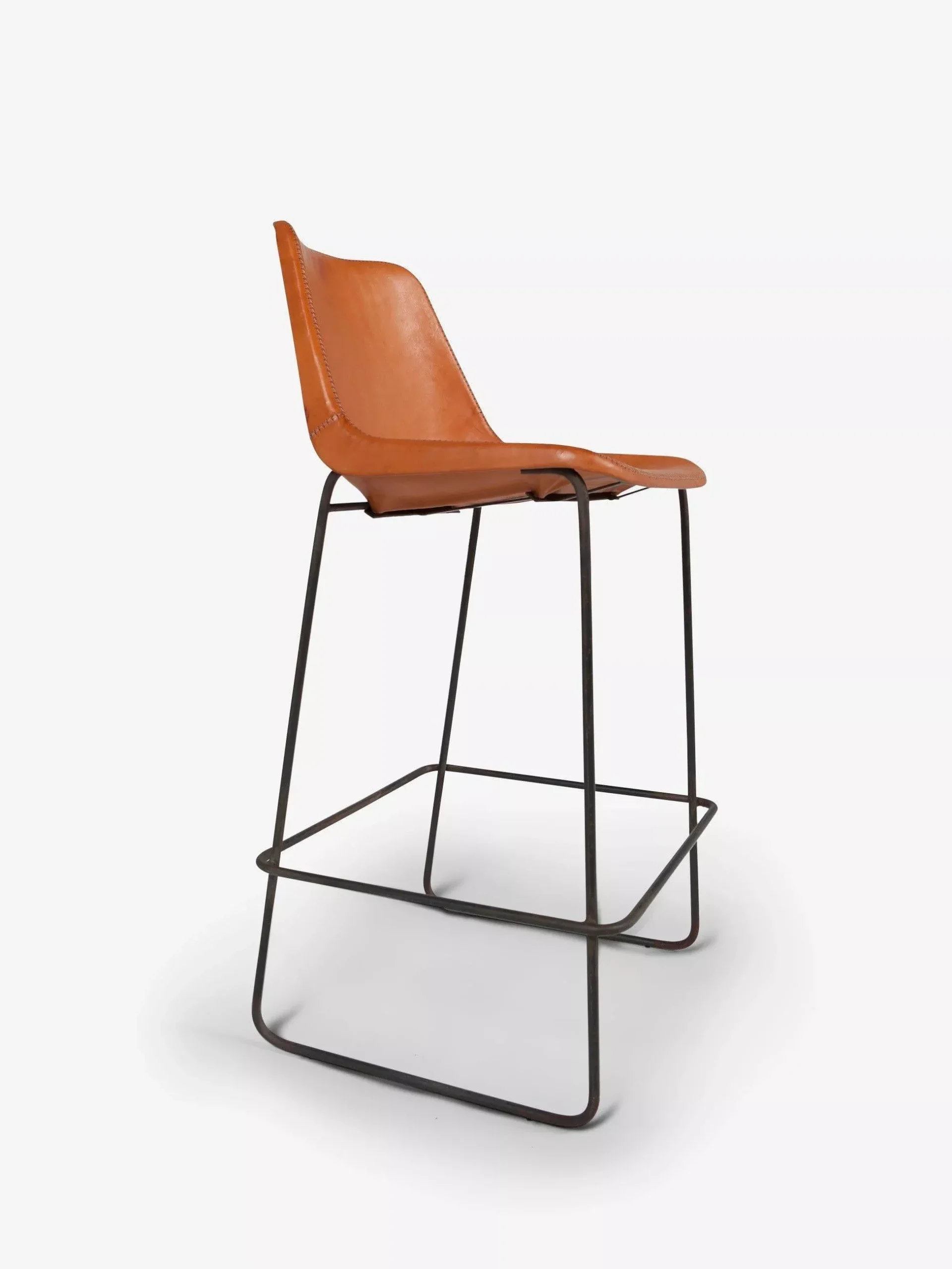 High Leather Giron Bar Stool