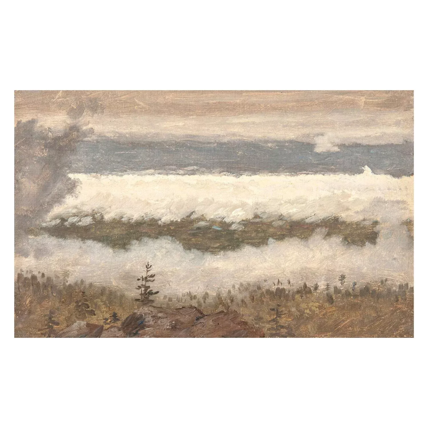 Hudson River School- Clouds From The Catskills 1870- Canvas