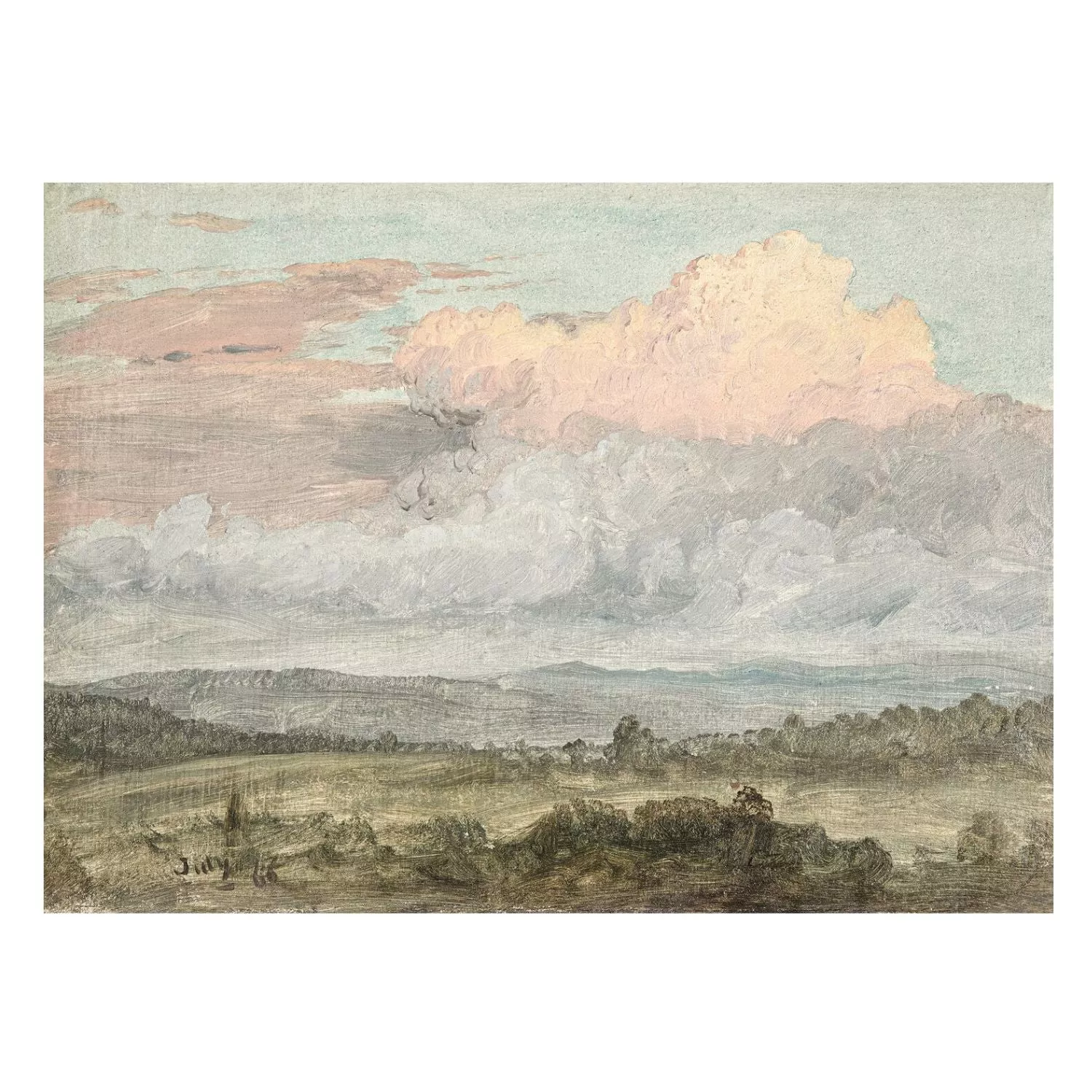 Hudson River School- Clouds, Hudson Valley C. 1870- Canvas