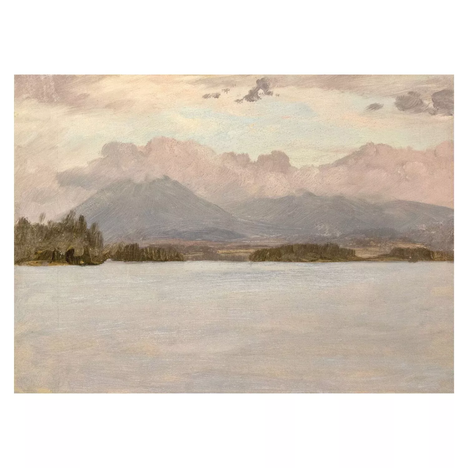 Hudson River School- Lake Katahdin C. 1870- Canvas