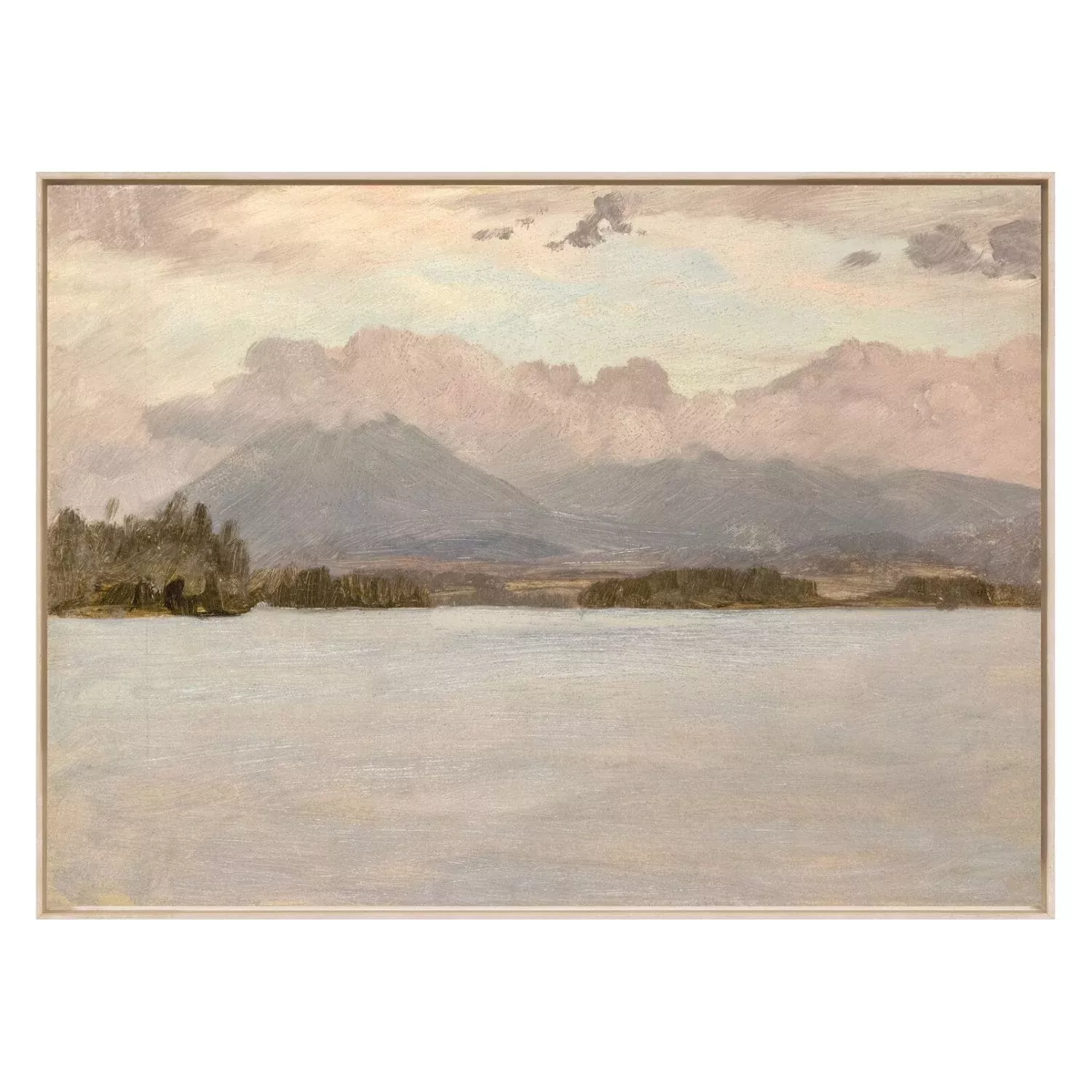 Hudson River School- Lake Katahdin C. 1870- Framed Canvas