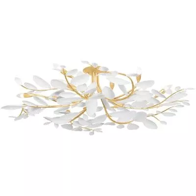 Hudson Valley - Marabec Semi Flush - Vintage Gold Leaf/White Plaster - 2248-VGL/WP