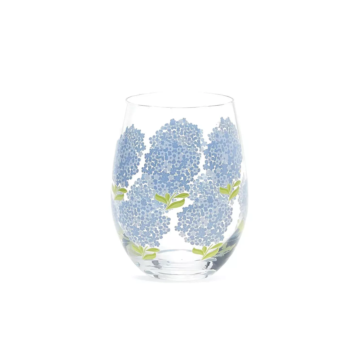 Hydrangea Stemless Wine Glass